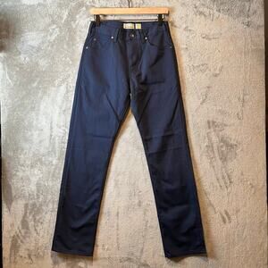 Patagonia Mens Performance Twill Straight Jeans Navy Blue Organic Cotton 28 X 32